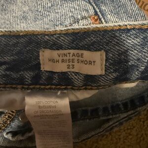 PacSun Vintage High Rise Jean Shorts - Blue